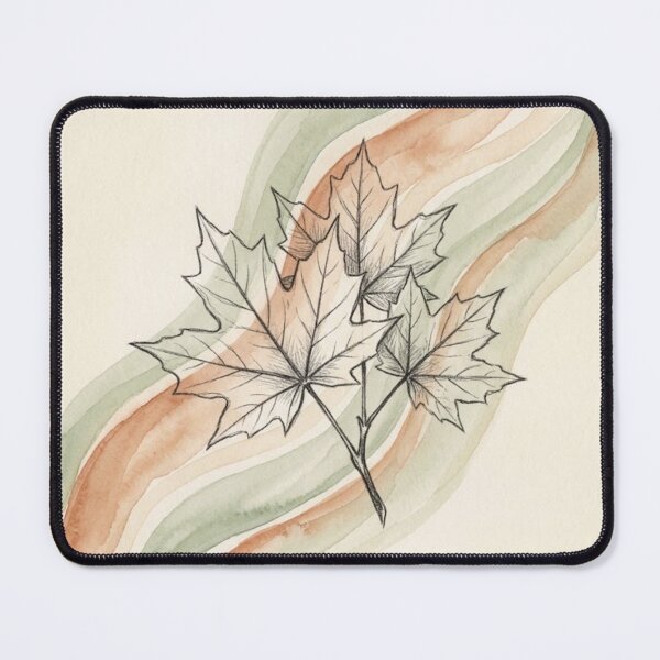 Item preview, Maple Leaf Cluster Ribbon Bands | Terracotta Sage Autumn Art designed and sold by Zaramodo.