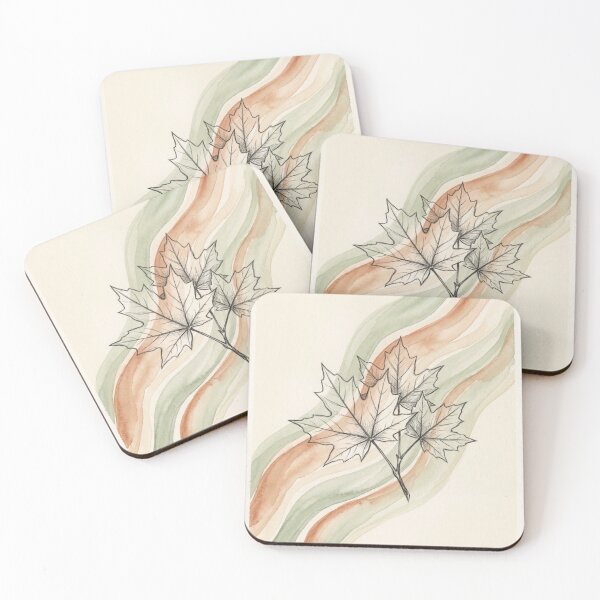 Item preview, Maple Leaf Cluster Ribbon Bands | Terracotta Sage Autumn Art designed and sold by Zaramodo.