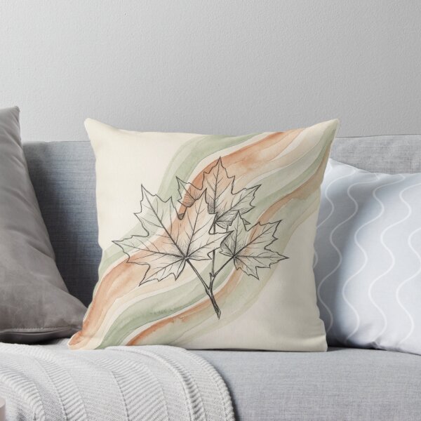 Item preview, Maple Leaf Cluster Ribbon Bands | Terracotta Sage Autumn Art designed and sold by Zaramodo.