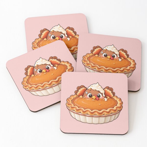 Item preview, Funny Turkey Hiding in Pumpkin Pie Kawaii Thanksgiving Cute Undercover Design designed and sold by MagicMakerPh.