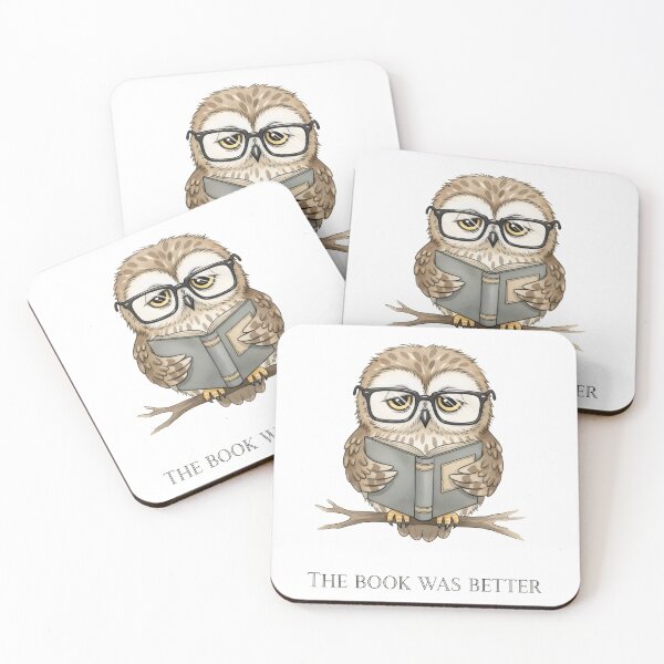 Item preview, The Book Was Better Design – Scholarly Owl Bookworm Illustration designed and sold by Luminari Creations.