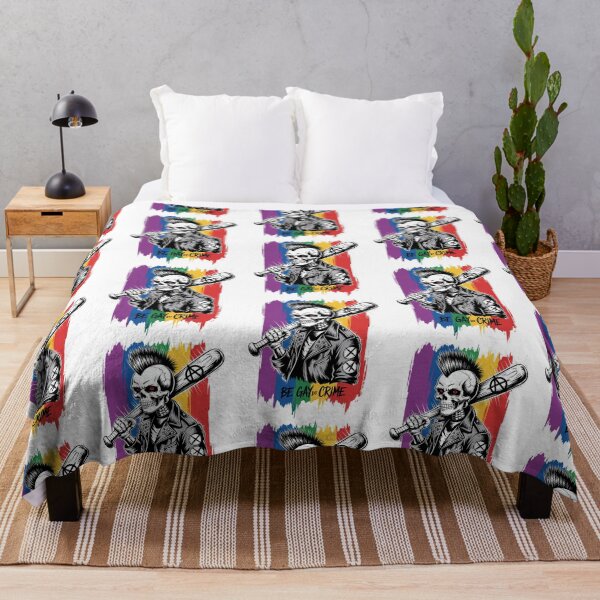 Item preview, Be Gay Do Crime Skull Queer Punk Queercore Rainbow Flag designed and sold by stoner-mitsuko.