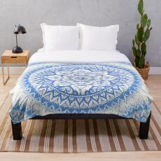 Manta Yin Yang Mandala en Soft Blues