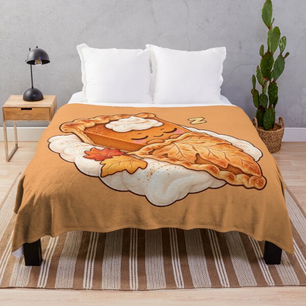 Item preview, Sleepy Pumpkin Pie Slice Kawaii Thanksgiving Cute Food Coma Nap Design designed and sold by MagicMakerPh.