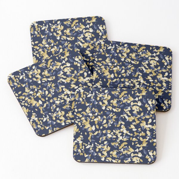 Item preview, Falling Leaves Seamless Pattern - Navy Drifting Leaves In A Elegant Palette designed and sold by cute-animals99.
