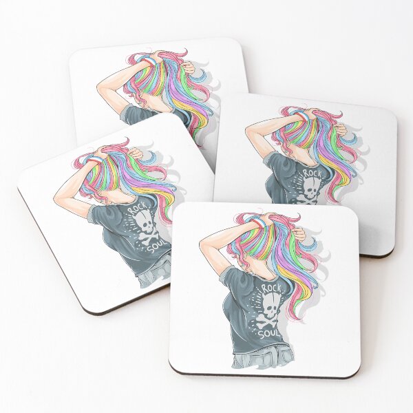 Item preview, Girl Colourfull Hair Desi Lady Rock Soul designed and sold by stoner-mitsuko.