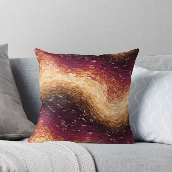 Item preview, Waves Seamless Pattern - Orange Impressionist Wave In A Spiced Palette designed and sold by cute-animals99.