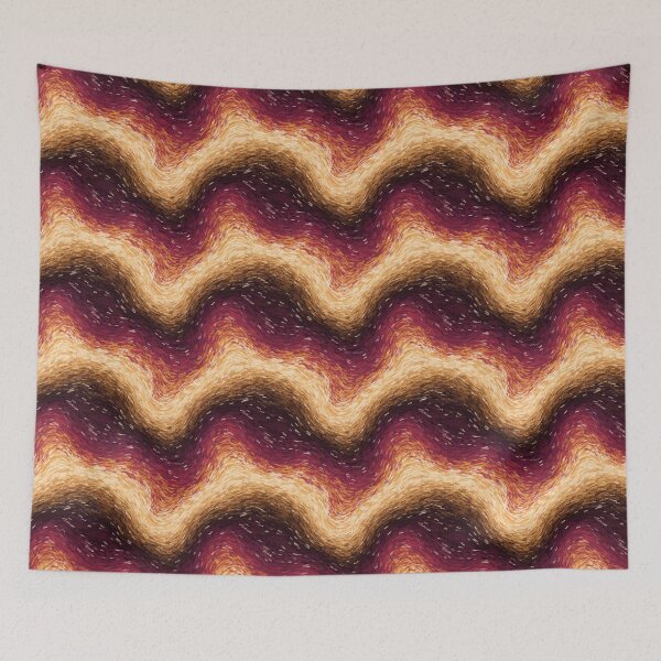 Item preview, Waves Seamless Pattern - Orange Impressionist Wave In A Spiced Palette designed and sold by cute-animals99.