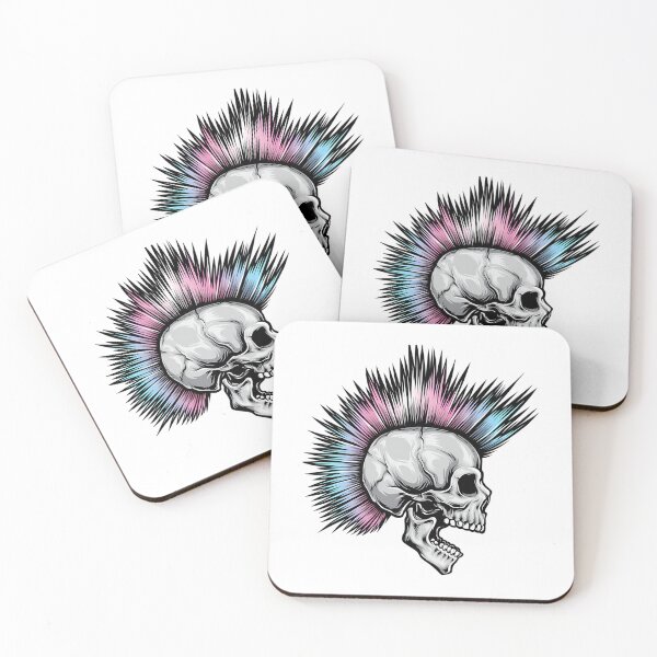 Item preview, Lgbtqia Transgender Skull Mohawk designed and sold by stoner-mitsuko.