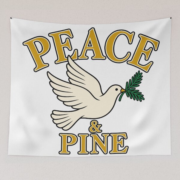 Item preview, Peace and Pine – Christmas Dove Illustration designed and sold by docs the icon.
