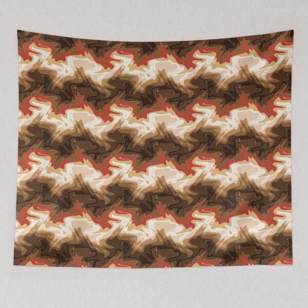 Item preview, Marbled Design In Gingerbread Brown, A Cosy Marbled Swirl Pattern designed and sold by cute-animals99.