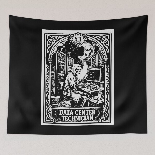 Item preview, Data Center Technician Server Room Rack Stack Operator Dct skeleton tarot card halloween designed and sold by Colorfulman.