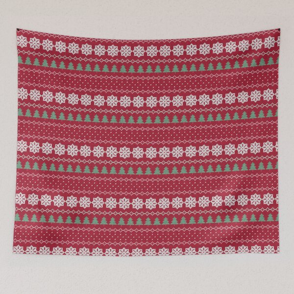 Item preview, Fair Isle Pattern In Candy Cane Red - Sweet Nordic Knit Design designed and sold by cute-animals99.