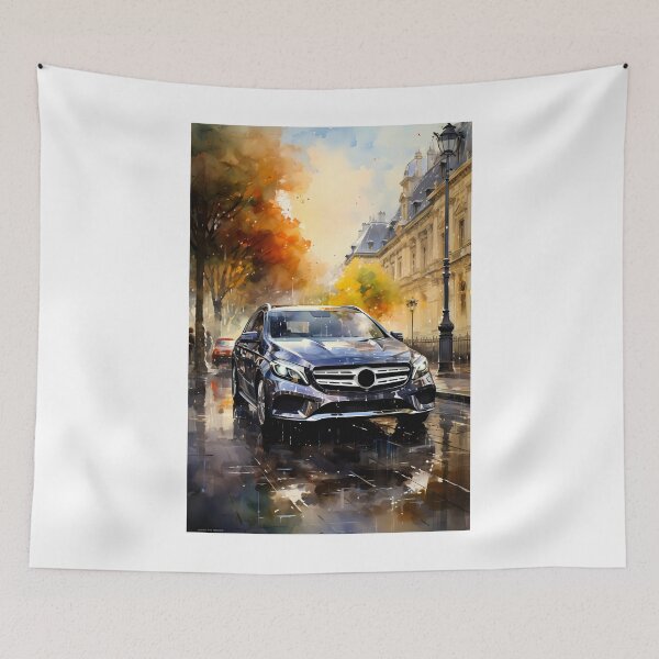 Item preview, Luxury Performance SUV on Rainy European Street designed and sold by RevUpDesign.
