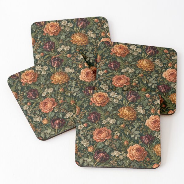 Item preview, Victorian Copper Garden – Dark Seamless Floral Pattern designed and sold by Lichtisign.