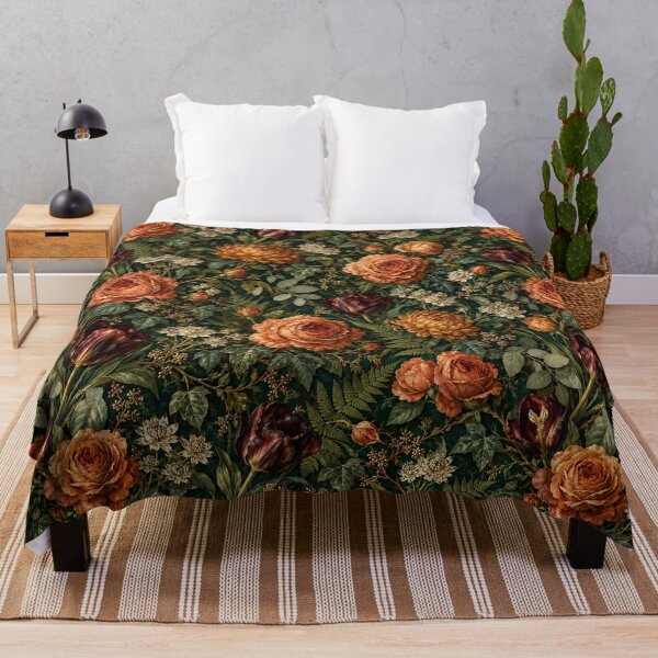 Item preview, Victorian Copper Garden – Dark Seamless Floral Pattern designed and sold by Lichtisign.