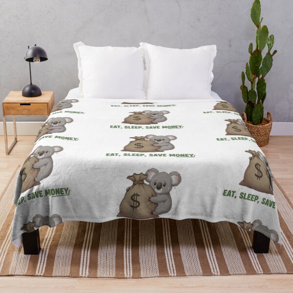 Item preview, Eat Sleep Save Money Design – Funny Anxious Koala Illustration designed and sold by Luminari Creations.