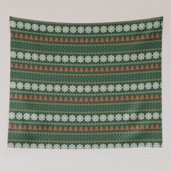Item preview, Fair Isle Print With Cream Nordic Knit In Botanical Tones designed and sold by cute-animals99.