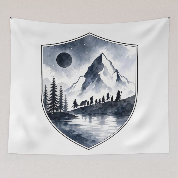 Item preview, LOTR - Fellowship Under The Moon designed and sold by AstroTransit Co..