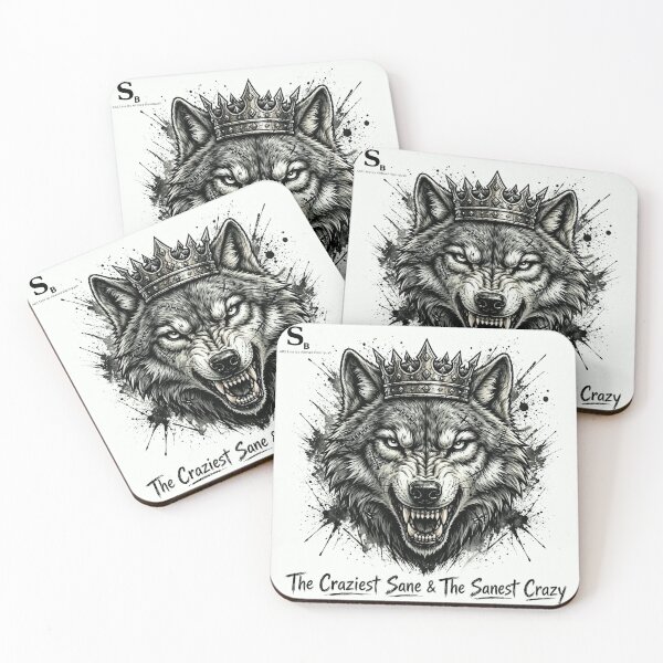 Item preview, Crowned Wolf King Alpha The Craziest Sane designed and sold by Ahmadhamroush.