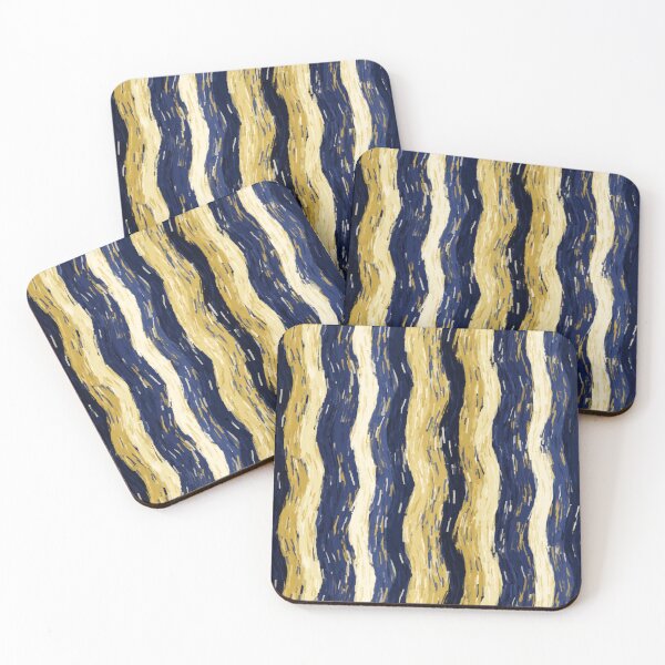 Item preview, Brush Stripes Repeat Pattern - Festive Navy Brush Stripe designed and sold by cute-animals99.