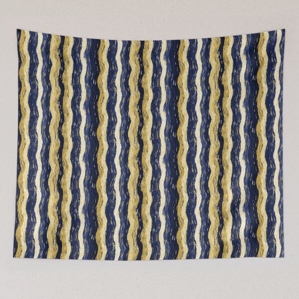 Item preview, Brush Stripes Repeat Pattern - Festive Navy Brush Stripe designed and sold by cute-animals99.