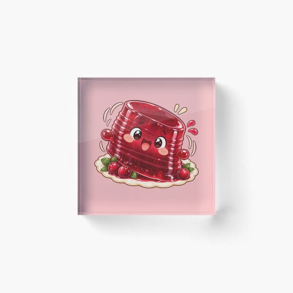 Item preview, Kawaii Wobbly Cranberry Sauce Jelly Cute Thanksgiving Funny Side Dish designed and sold by MagicMakerPh.