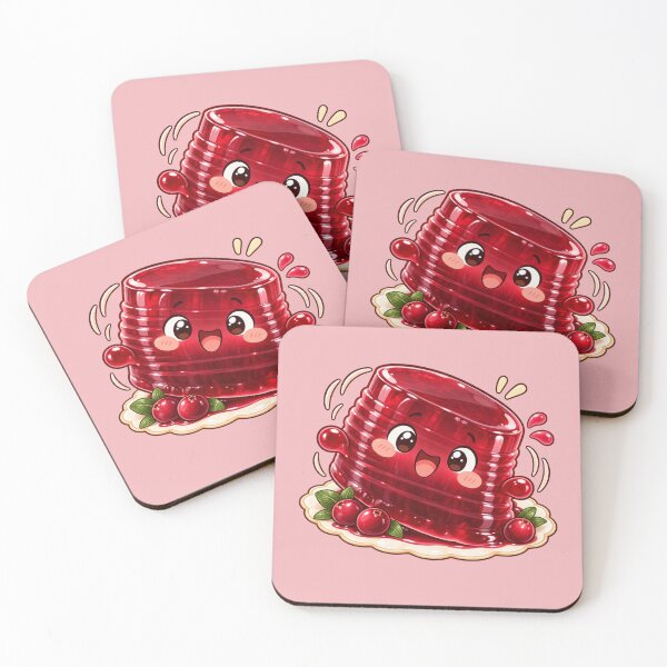 Item preview, Kawaii Wobbly Cranberry Sauce Jelly Cute Thanksgiving Funny Side Dish designed and sold by MagicMakerPh.