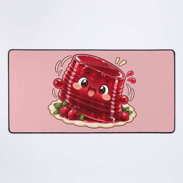 Item preview, Kawaii Wobbly Cranberry Sauce Jelly Cute Thanksgiving Funny Side Dish designed and sold by MagicMakerPh.