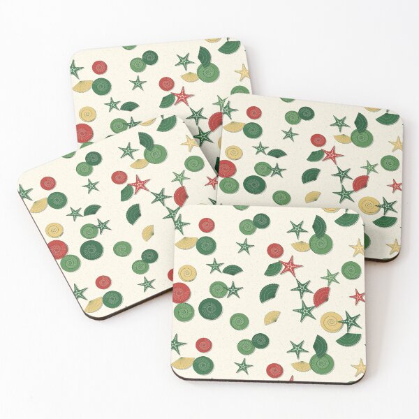 Item preview, Seashells Seamless Pattern - Evergreen Beach Shell In A Festive Palette designed and sold by cute-animals99.