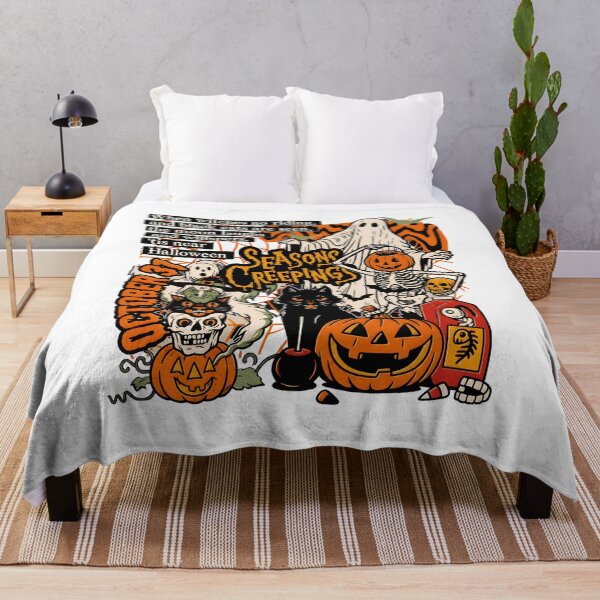 Item preview, Retro Halloween Art "Seasons Creeping" designed and sold by OlyvieArt.