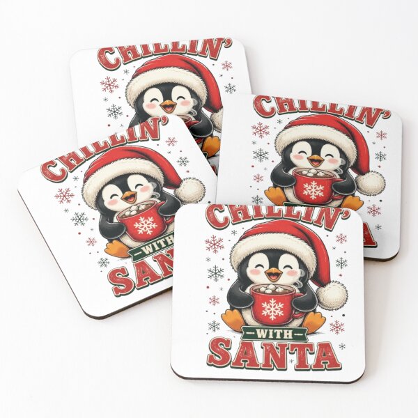 Item preview, Chillin' With Santa - Cute Winter Penguin with Hot Cocoa designed and sold by PrintWavePro.