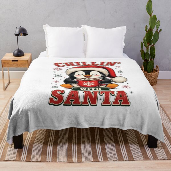 Item preview, Chillin' With Santa - Cute Winter Penguin with Hot Cocoa designed and sold by PrintWavePro.