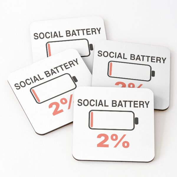 Item preview, Social Battery Low 2 Percent designed and sold by TeeHeeHeeStore.