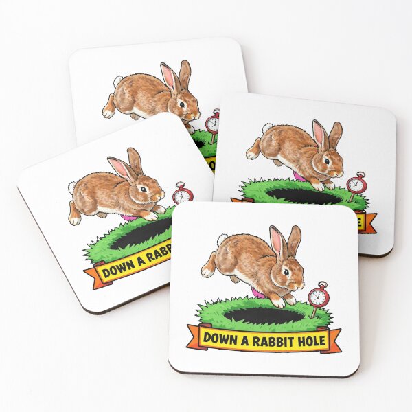 Item preview, Down A Rabbit Hole - Bunny Funny ADHD Chaos Meme designed and sold by Arc2020.