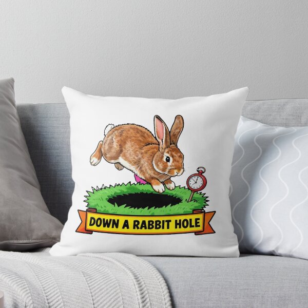 Item preview, Down A Rabbit Hole - Bunny Funny ADHD Chaos Meme designed and sold by Arc2020.