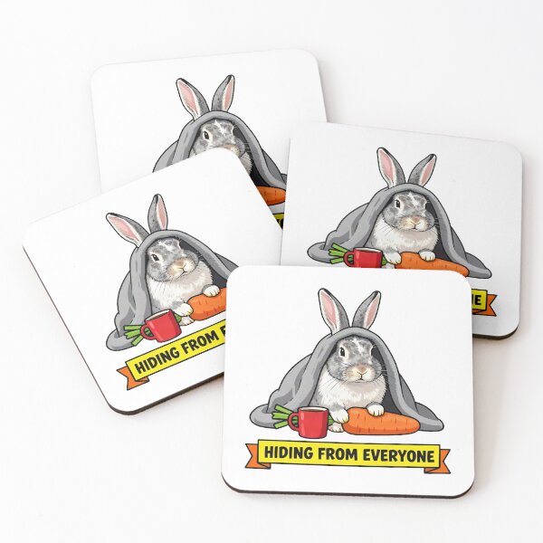 Item preview, Hiding From Everyone - Introvert Bunny Meme designed and sold by Arc2020.