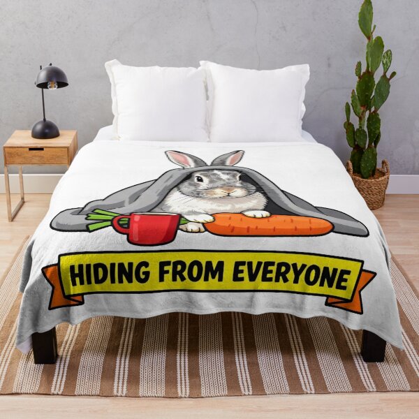Item preview, Hiding From Everyone - Introvert Bunny Meme designed and sold by Arc2020.