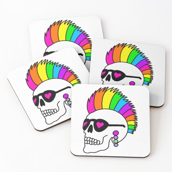 Item preview, Skull Rainbow Mohawk designed and sold by stoner-mitsuko.