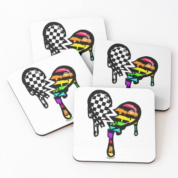 Item preview, Split Rainbow Stripes Checkerboard designed and sold by stoner-mitsuko.