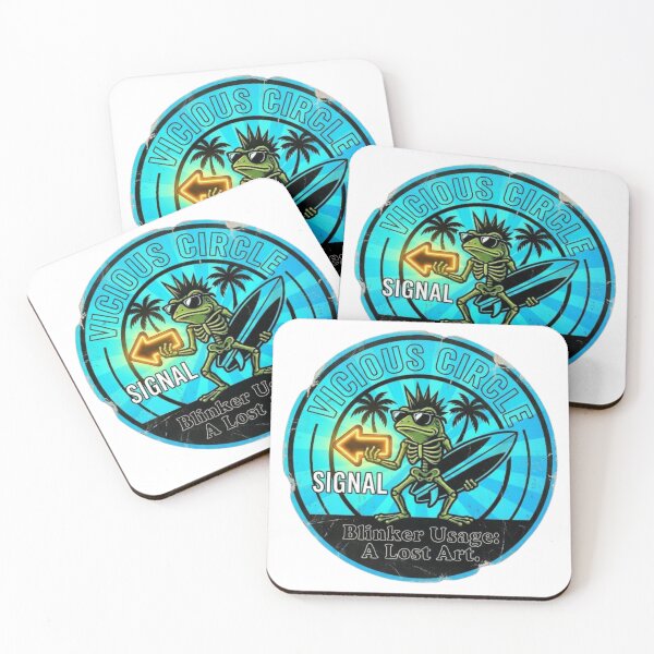 Item preview, Vicious Circle Blinker Usage A Lost Art Neon Skeleton Frog Retro Patch designed and sold by inkfluenceart.