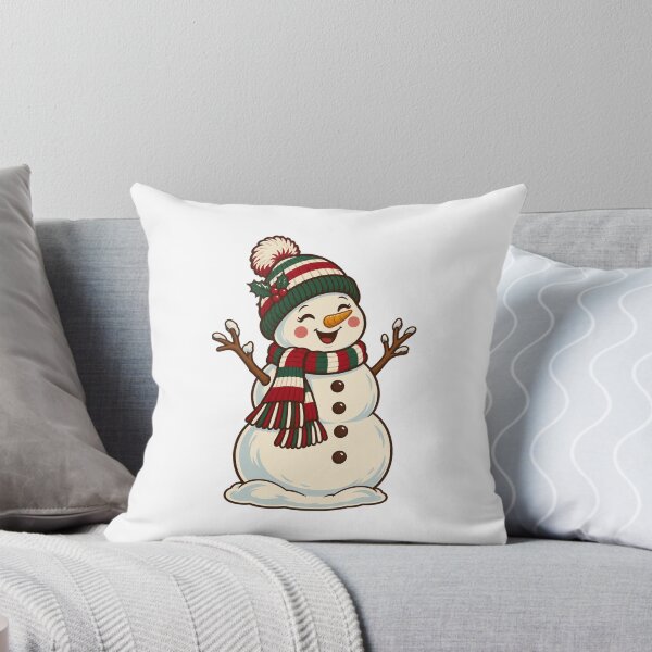 Item preview, Vintage Snowman in Knit Beanie designed and sold by chiwapan.