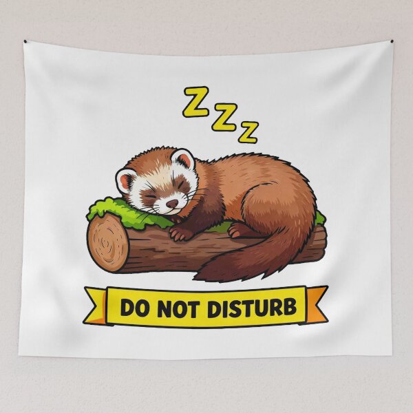 Item preview, Do Not Disturb - Introvert Ferret Hiding Meme designed and sold by Arc2020.