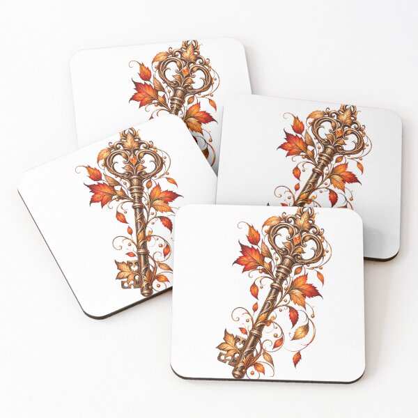 Item preview, The Golden Autumn Key – Mysterious Ornamental Art designed and sold by LosthopeCreations.