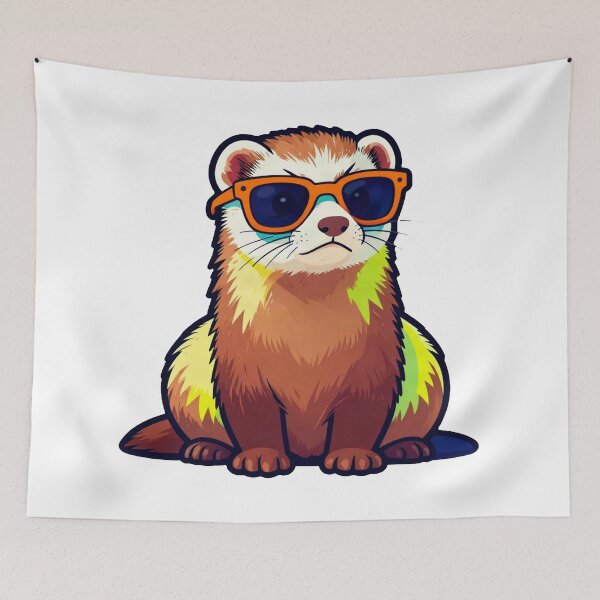 Item preview, Too Cool To Care - Grumpy Ferret Introvert Aesthetic designed and sold by Arc2020.
