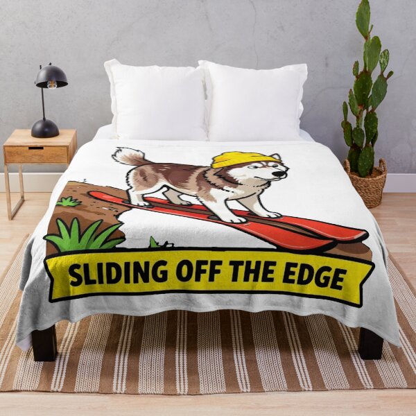 Item preview, Sliding Off The Edge - Funny ADHD Chaos Husky Meme designed and sold by Arc2020.