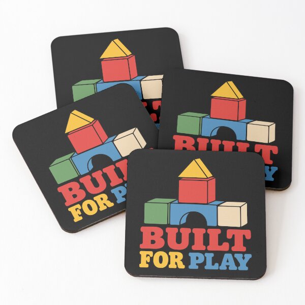 Item preview, Built for Play – Retro Wooden Building Blocks designed and sold by docs the icon.