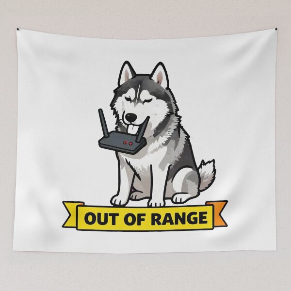 Item preview, Out Of Range - Tired Introvert Husky Meme designed and sold by Arc2020.