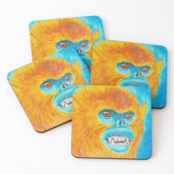 Item preview, Golden Snub-Nosed Monkey Portrait - The Anger designed and sold by Liminal Archive.