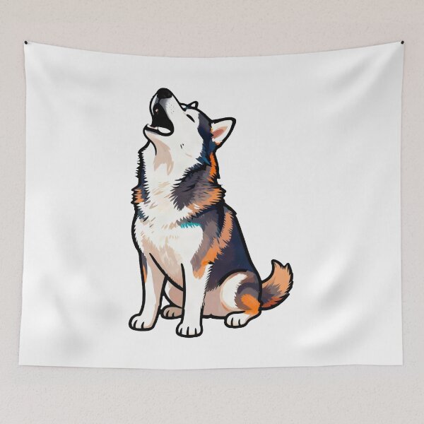 Item preview, Full Chaos Mode - Dramatic Husky Howling Meme designed and sold by Arc2020.